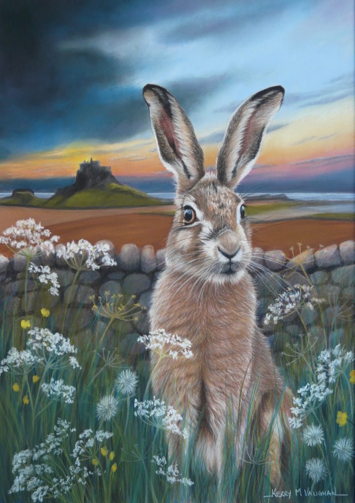 Hare at Lindisfarne painting