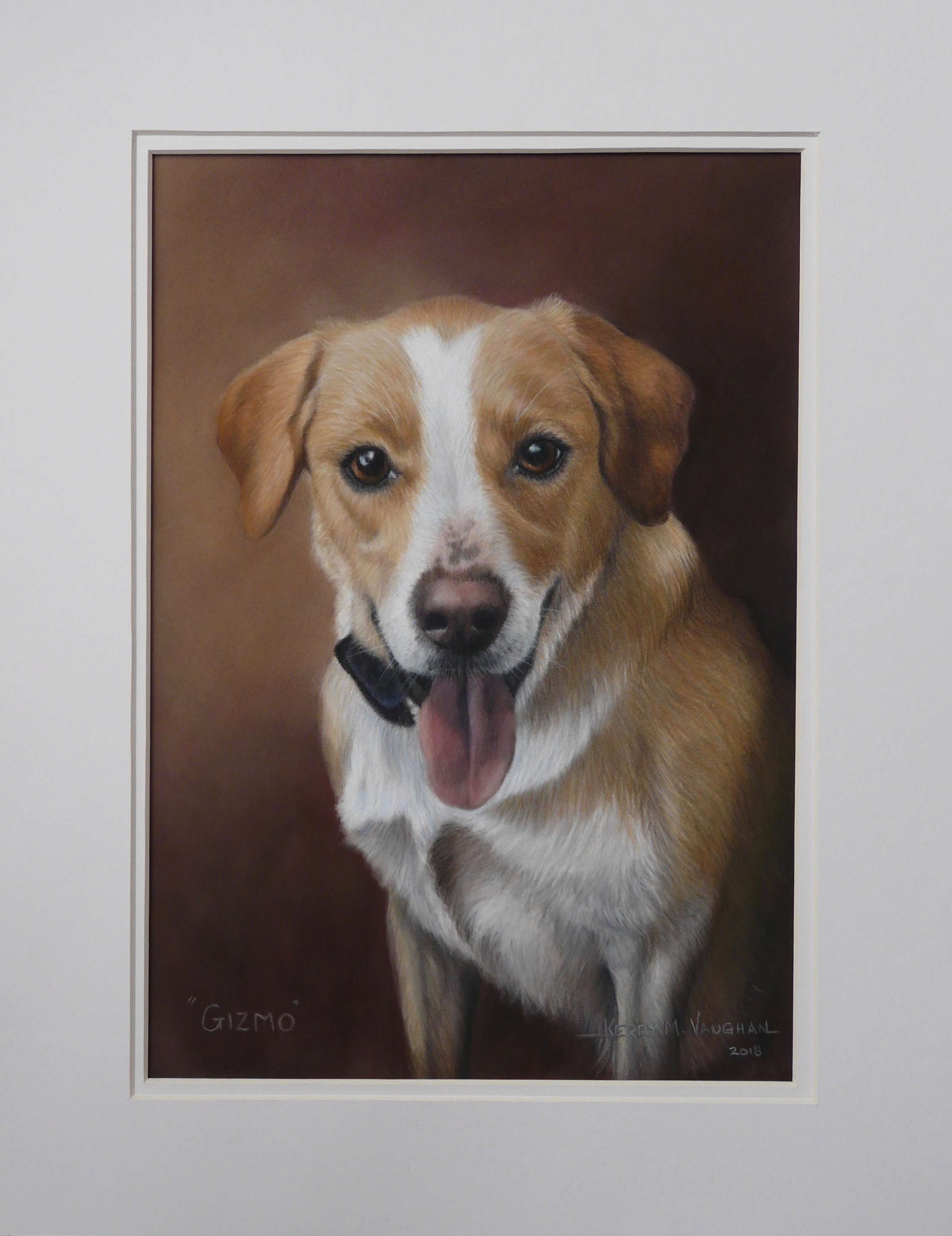 pastel dog portrait